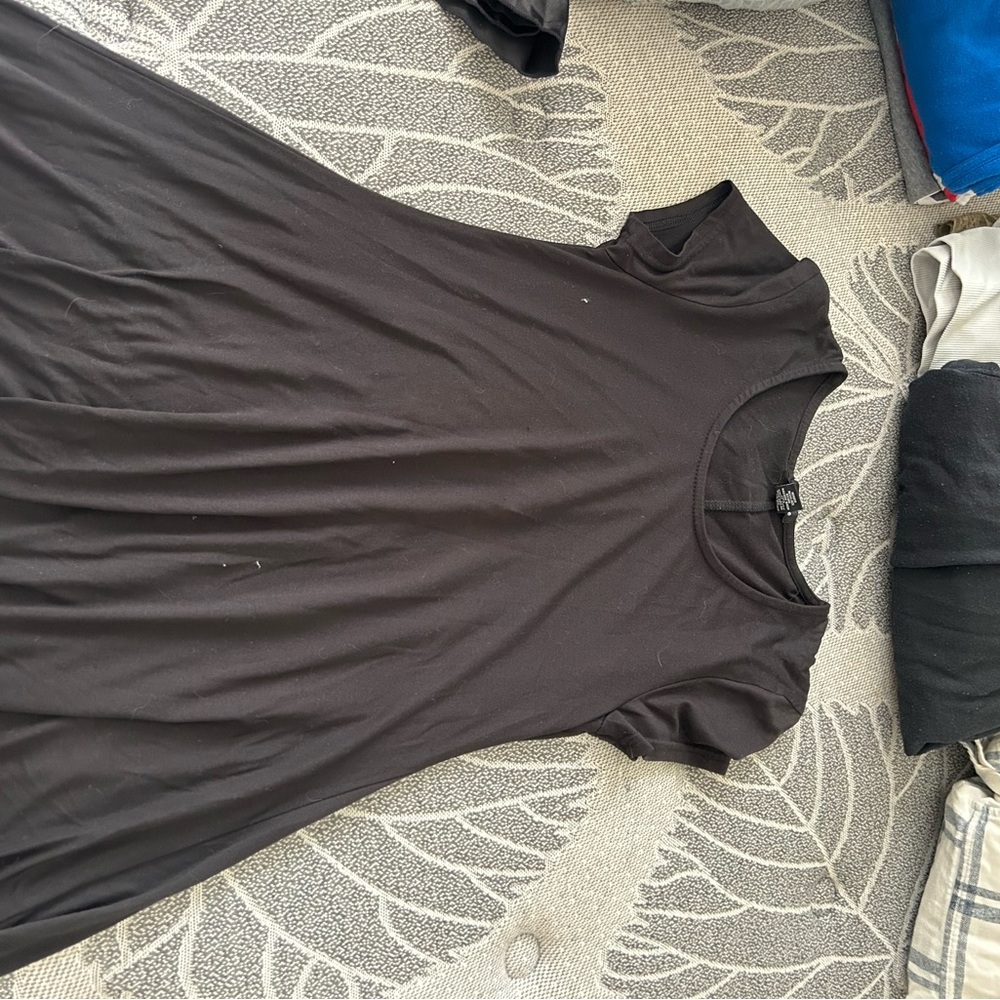 Rue21 Black A-Line Flutter Sleeve Mini Dress